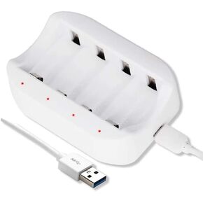 RCR123A Rechargeable Batteries Charger for arlo Rechargeable Batteries for Arlo(VMC3530/3430/3030/3200/3330) Cameras, Flashlight.Only Charging RCR123A Rechargeable Batteries.