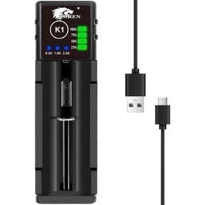 18650 Battery Charger,21700 Battery Charger for 3.7V Li-ion 18650,26650,21700,18500,18350,16650, Ni-MH Ni-Cd AA AAA Rechargeable Battery