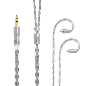 keephifi Braided Cable Wire for Earphones,KBEAR [Chord] Replacement Earphone Cable, 6N Graphene+4N OFC Silver-Plated Mixedly Braided Upgrade Cable for ZS10 Pro AS10 ZSN Pro X ZST ZSTX(2pin,3.5mm)