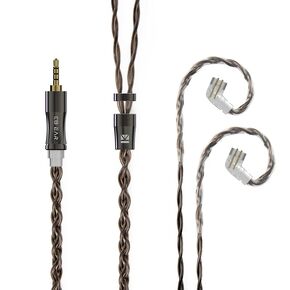 keephifi Braided Cable Wire for Earphones,KBEAR [Chord] Replacement Earphone Cable, 6N Graphene+4N OFC Silver-Plated Mixedly Braided Upgrade Cable for ZS10 Pro AS10 ZSN Pro X ZST ZSTX(2pin,3.5mm)