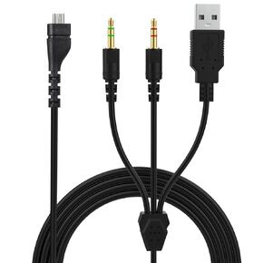 Saipomor Arctis7 Cable Replacement PC Audio Cord USB Wire Compatible with SteelSeries Arctis3 Arctis5 Arctis Pro Wireless Gaming Headphones, Work for PC, MAC and Laptop-6ft