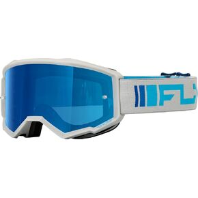 FLY RACING 2024 Adult Zone Goggle Navy/White with Red Mirror/Smoke Lens; 37-51521