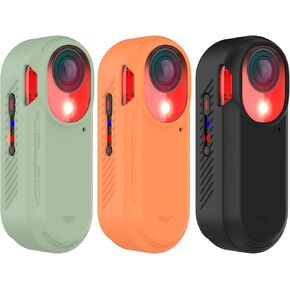 3Pack TenCloud Silicone Case Compatible with Garmin Varia RCT715 Bumper Shockproof Cover Intended for Garmin Varia RCT715 Bicycle Radar Light Accessories for Varia RCT715 (Black+Red+White)