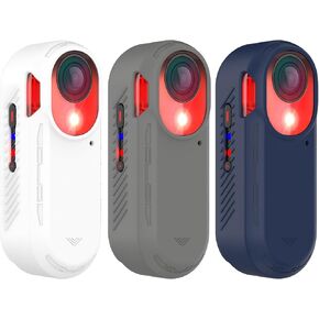 حافظة من السيليكون TenCloud مكونة من 3 قطع متوافقة مع غطاء مقاوم للصدمات من Garmin Varia RCT715 مخصص لملحقات إضاءة رادار الدراجة Garmin Varia RCT715 لـ Varia RCT715 (أسود + أحمر + أبيض)