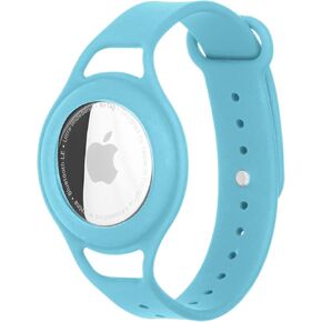 Case-Mate AirTag Bracelet for Kids - Flexible AirTag Case w/Lightweight Silicone Watch Band - Easy to Install Apple AirTag Holder for Kids - Tracker Wristband Strap for Child/Adults/Elders - Blue