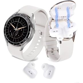 Smart Watch with Earbuds,2 in 1 Smartwatch with Headphones,Combo 1.39" HD Screen Smart Watch & TWS Earbuds for Android iOS, with Received Call, Blood Oxygen Heart Rate Sleep Monitor (Black)