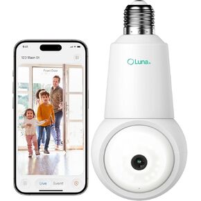 3MP Bright Eye, Light Bulb Security Camera, Wireless Indoor/Outdoor, 360° Pan & Tilt, 2K Full Color Day/Night, Motion Detection, Two-Way Audio, 2.4GHz Wi-Fi, Smart Contextual AI Alerts