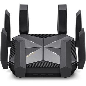 TP-Link AXE16000 Quad-Band WiFi 6E Router (Archer AXE300) - Dual 10Gb Ports Wireless Internet Router, Gaming Router, Supports VPN Client, 2.5G WAN/LAN Port, 4 x Gigabit LAN Ports (Renewed)