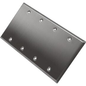 Seismic Audio SA-PLATE14 Stainless Steel Blank Gang Wall Plate