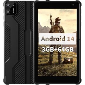 VASOUN Android Tablet 7 inch,Android 14 Tablet PC,with 3GB(3GB+5GB Expand) RAM 64 GB ROM 8- Core,7" Touch Screen IPS Display, Dual Camera, 5G WiFi, Bluetooth, Tablet with Case 2024