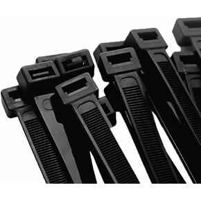 Long Zip Ties Heavy Duty 10 Inch x 0.3" 120 lbs 150-Pack White Cable Ties Outdoor Ultra Strong Nylon Cable Strap Ties UV Rated Self-locking for Garden Plants Crafts Outdoor Projects
