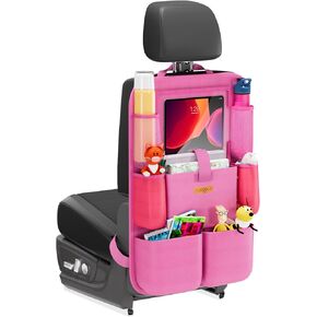 SURDOCA Car Organizers and Storage, Upgraded Car Seat Organizer with 11-inch Touch Screen Tablet Holder, Backseat Car Organizer with 8 Pockets, Car Seat Protector Road Trip Essentials for Kids