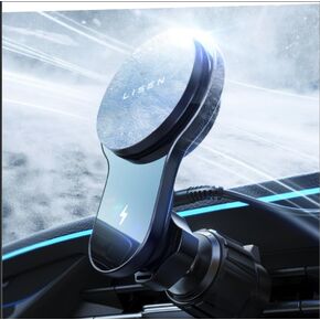 LISEN for 15W Super Fast MagSafe Car Mount Charger[Fan Cooling], [Updated] iPhone 15 MagSafe Car Charger, Wireless Car Charger Magsafe Car Vent Phone Mount Fit for iPhone 16 15 14 13 12 Pro Max Plus