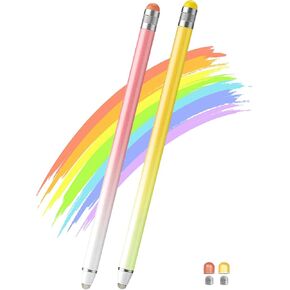 Stylus Pens for Touch Screens with 8 Extra Tips High Sensitivity & Precision Tablet Pen(4pcs),2 in 1 Stylus for iPad Compatible with All Devices