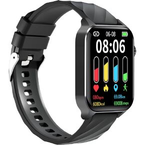 Smart Waterproof Watch V22- Compatible with iPhone & Android, Fitness Tracker, Heart Rate Monitor, Fitness Tracker with 100+ Sport Modes