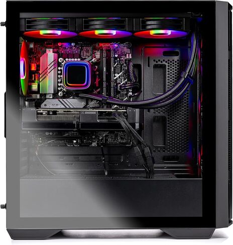 كمبيوتر سطح المكتب SkyTech Chronos Mini Gaming Computer - Intel Core-i7 9700KF 3.6 جيجا هرتز، GTX 1660 Super 6G، 1 تيرابايت SSD، 16G 3200، مراوح RGB، AC WiFi، Windows 10 Home 64-bit in Kuwait