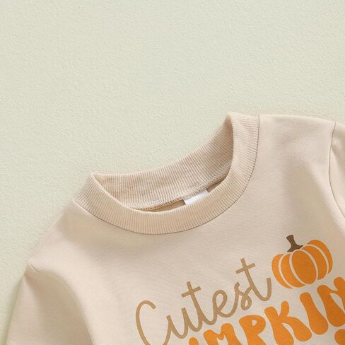 SAYOO Halloween Baby Clothes Embroidery Pumpkin Face Print Sweatshirt Romper Infant Girls Boys Bubble Bodysuit Fall Outfit in Saudi Arabia