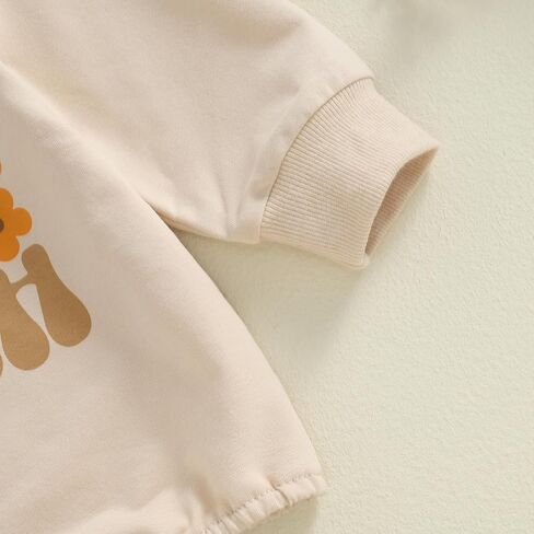 SAYOO Halloween Baby Clothes Embroidery Pumpkin Face Print Sweatshirt Romper Infant Girls Boys Bubble Bodysuit Fall Outfit in Saudi Arabia
