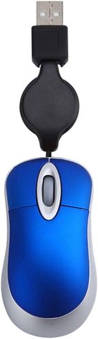 Hemobllo 3 Pack Mini USB Mouse Retractable Wired Computer Mouse with 1000 Dpi Optical Sensor 3-Way Scroll Wheel Portable Notebook for Desktop and Laptop Use in Saudi Arabia