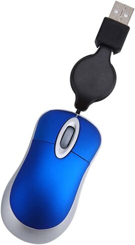Hemobllo 3 Pack Mini USB Mouse Retractable Wired Computer Mouse with 1000 Dpi Optical Sensor 3-Way Scroll Wheel Portable Notebook for Desktop and Laptop Use in Saudi Arabia