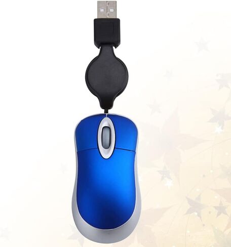 Hemobllo 3 Pack Mini USB Mouse Retractable Wired Computer Mouse with 1000 Dpi Optical Sensor 3-Way Scroll Wheel Portable Notebook for Desktop and Laptop Use in Saudi Arabia