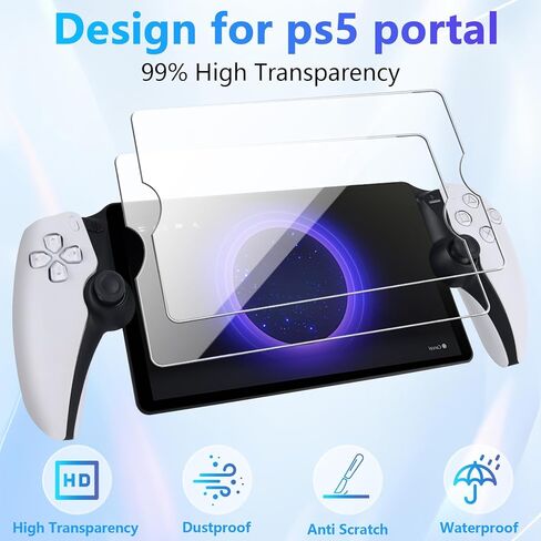 مجموعة ملحقات 5 في 1 متوافقة مع Playstation Portal Remote Play، حقيبة حمل صلبة للسفر لبوابة PS5، حافظة غطاء شفاف، مجموعة من الملصقات، عبوتين من واقي الشاشة، ملحقات بوابة Ps in Kuwait