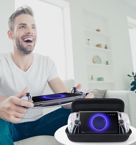 مجموعة ملحقات 5 في 1 متوافقة مع Playstation Portal Remote Play، حقيبة حمل صلبة للسفر لبوابة PS5، حافظة غطاء شفاف، مجموعة من الملصقات، عبوتين من واقي الشاشة، ملحقات بوابة Ps in Kuwait