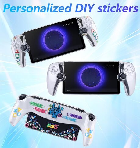 مجموعة ملحقات 5 في 1 متوافقة مع Playstation Portal Remote Play، حقيبة حمل صلبة للسفر لبوابة PS5، حافظة غطاء شفاف، مجموعة من الملصقات، عبوتين من واقي الشاشة، ملحقات بوابة Ps in Kuwait