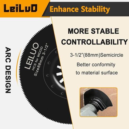 LEILUO 34 قطعة من مجموعات الشفرات متعددة المهام للأظافر الخشبية، شفرات منشار متأرجحة من التيتانيوم، ملحقات أداة تأرجح الأسنان اليابانية مع حقيبة تخزين متوافقة مع DeWalt Makita Dremel والمزيد in Saudi Arabia