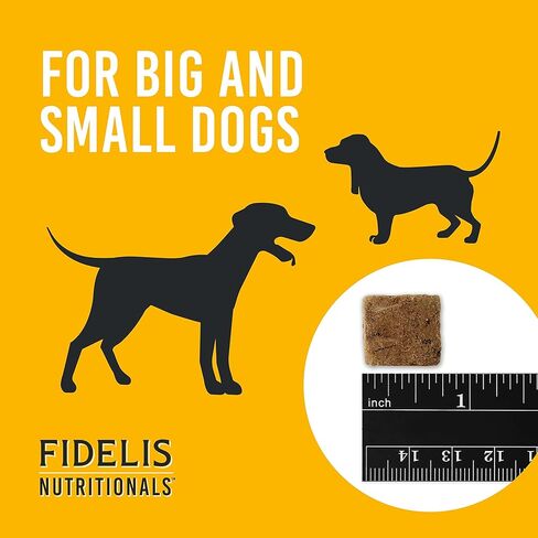 FIDELIS Freeze Dried Dog Treats for Large & Small Dogs - Made with USA Raw Beef Liver, Single Ingredient, Grain-Free, Gluten-Free (4 oz) in Kuwait