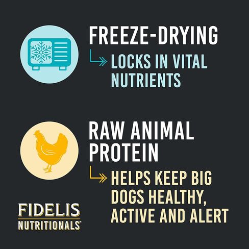 FIDELIS Freeze Dried Dog Treats for Large & Small Dogs - Made with USA Raw Beef Liver, Single Ingredient, Grain-Free, Gluten-Free (4 oz) in Kuwait