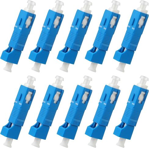 Xunsomten-10pcs Single Mode SC Male to LC Female Optic Optical Fiber Adapter FTTH Adaptor Convertor for Visual Fault Locator Single Mode 9/125um Optical Adapter for VFL in Saudi Arabia