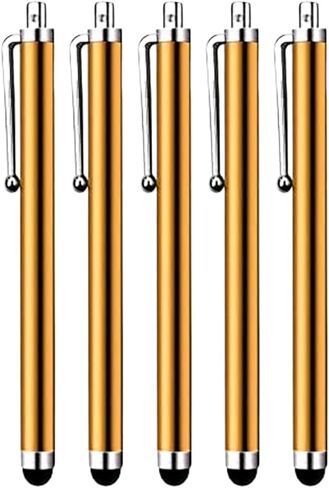 HESSION 5 Pack Stylus Pen for all capacitive Touch Screens Suitable for iPhone Ipad Samsung Galaxy Tablets Black in Saudi Arabia