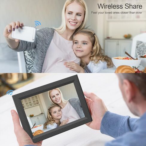إطار صورة رقمي Forc WiFi 10.1 بوصة إطار صور رقمي مع شاشة IPS HD تعمل باللمس، إطار صورة إلكتروني، تدوير تلقائي، إعداد سهل لمشاركة الصور التي يتم تحميلها من الهاتف عبر التطبيق in Kuwait