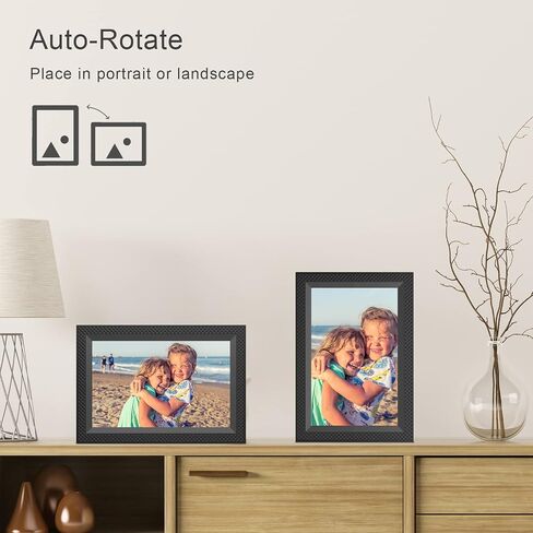 إطار صورة رقمي Forc WiFi 10.1 بوصة إطار صور رقمي مع شاشة IPS HD تعمل باللمس، إطار صورة إلكتروني، تدوير تلقائي، إعداد سهل لمشاركة الصور التي يتم تحميلها من الهاتف عبر التطبيق in Kuwait