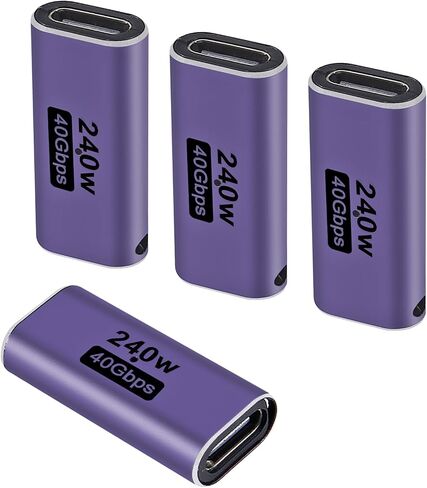 USB C Female to Female Adapter, USB C Coupler 240W Power Delivery, 40Gbps USB C Female to Female Coupler with 8K@60Hz Video Display Compatible for iPad, MacBook,Thunderbolt 4/3 (2pcs) in Saudi Arabia