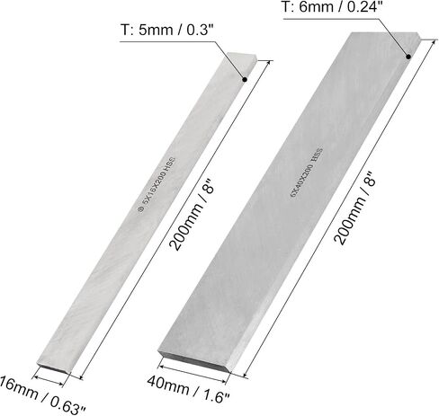 uxcell 5mmx16mmx200mm, 6mmx40mmx200m High Speed Steel Handy Lathe Tool Bit Cutting Boring Bar 2pcs in Saudi Arabia