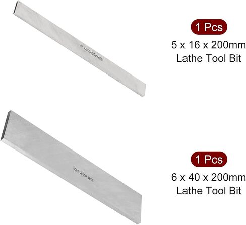 uxcell 5mmx16mmx200mm, 6mmx40mmx200m High Speed Steel Handy Lathe Tool Bit Cutting Boring Bar 2pcs in Saudi Arabia