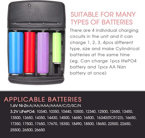 شاحن بطاريات ذكي عالمي USB لبطاريات LiFePO4 بقدرة 1.6 فولت Ni-Zn/3.2V in Kuwait
