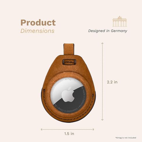 DONBOLSO Airtag Keychain - Stylish Leather Holder for Apple Device - Securely Track Your Items - Case Strap for Luggage in Saudi Arabia