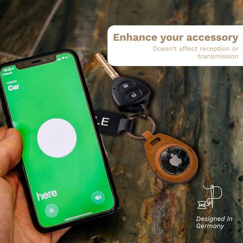 DONBOLSO Airtag Keychain - Stylish Leather Holder for Apple Device - Securely Track Your Items - Case Strap for Luggage in Saudi Arabia