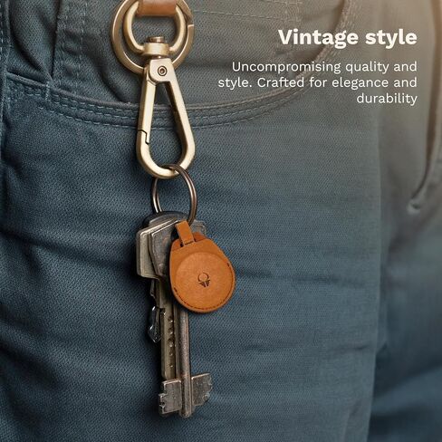 DONBOLSO Airtag Keychain - Stylish Leather Holder for Apple Device - Securely Track Your Items - Case Strap for Luggage in Saudi Arabia