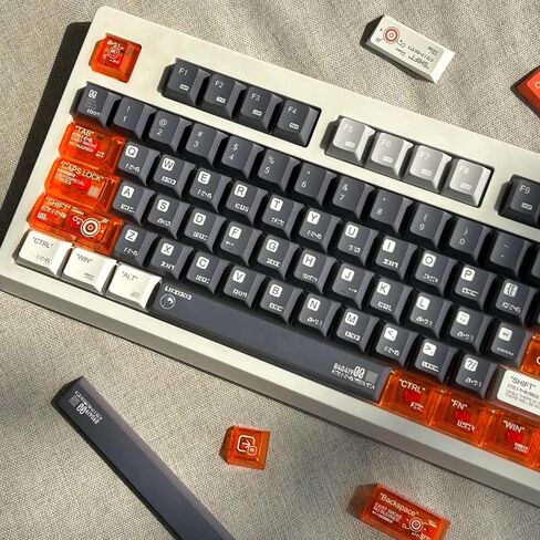 JSJT Cherry Profile Keycaps PBT+Green Transparent PC Keycaps 176 Keys Keycap Set Chem-001 Theme for 100%,80%,75%,65%,60% Cherry MX Switches Keyboard in Kuwait