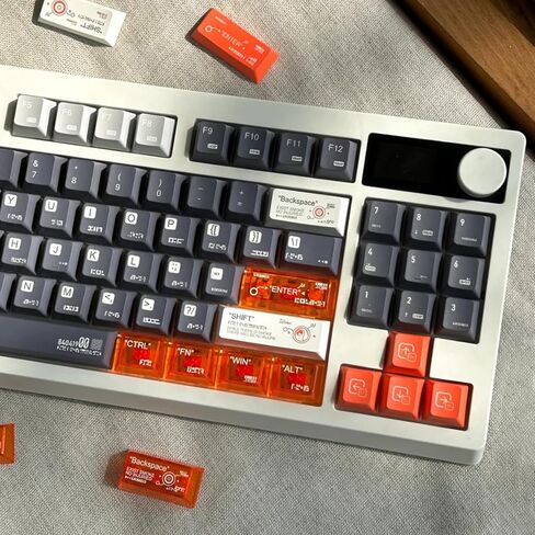 JSJT Cherry Profile Keycaps PBT+Green Transparent PC Keycaps 176 Keys Keycap Set Chem-001 Theme for 100%,80%,75%,65%,60% Cherry MX Switches Keyboard in Kuwait