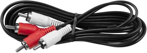 Monoprice 6ft 2 RCA Plug/2 RCA Plug M/M Cable - Black in Saudi Arabia