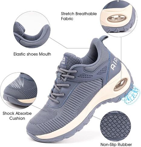 Women's Air Athletic Running Shoes - Mesh Non Slip Athletic Tennis Walking Fashion Sneakers Breathable Gym Fitness Work Shoes in Saudi Arabia