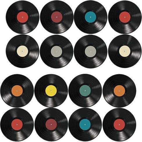 16pcs Vinyl Record Decoration Records for Wall Decor Disco Party Decorations Vinyl Record Decors Disco Decoration Records Modern Record Decor Interior Adornments Wall Records Decor in Saudi Arabia