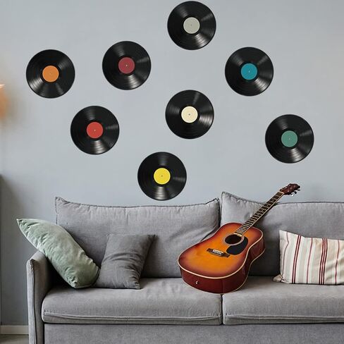 16pcs Vinyl Record Decoration Records for Wall Decor Disco Party Decorations Vinyl Record Decors Disco Decoration Records Modern Record Decor Interior Adornments Wall Records Decor in Saudi Arabia