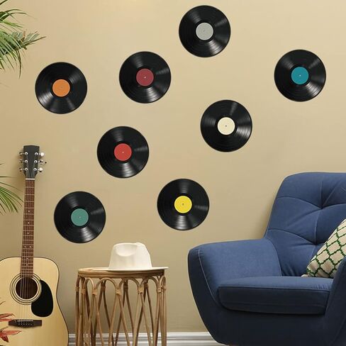 16pcs Vinyl Record Decoration Records for Wall Decor Disco Party Decorations Vinyl Record Decors Disco Decoration Records Modern Record Decor Interior Adornments Wall Records Decor in Saudi Arabia