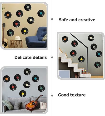 16pcs Vinyl Record Decoration Records for Wall Decor Disco Party Decorations Vinyl Record Decors Disco Decoration Records Modern Record Decor Interior Adornments Wall Records Decor in Saudi Arabia